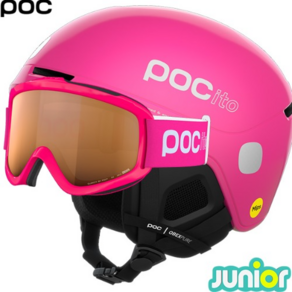 POC 주니어헬멧 POCito OBEX MIPS+POCito 고글 핑크세트, M／L(55-58cm) 입고예정, 1개