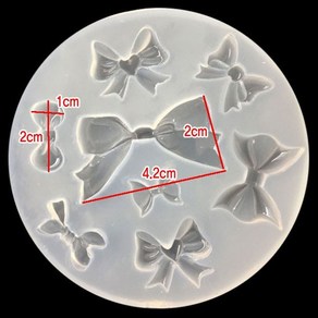 와이지알씨 미라클 실리콘 몰드 리본 왕관 캔디형 모음 UV레진 에폭시레진 미니어쳐, 44-2.실리콘 몰드 리본 8구, 1개