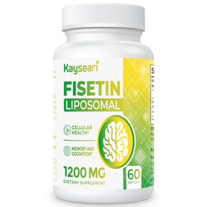 Fisetin 1200mg 리포솜 피세틴 98 순수 피세틴 폴리페놀GMO 프리, 1개, 60정