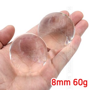 크리스탈볼 60g 하이드로 소일 워터젤 고흡수성수지 수정토 대체토양 수경재배 방향제 개구리알모양, 크리스탈볼 8mm 투명 60g, 1세트, 크리스탈볼 8mm 투명 60g
