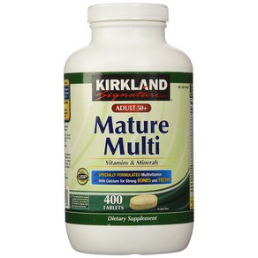 Kikland Signatue Adult 50+ Matue Multi Vitamins & Mineals 400 Tablets, 400개(1팩), 1개, 400정