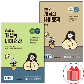 사은품+2025년 EBS 윤혜정의 개념의 나비효과 수능 본책+워크북 세트 - 전2권