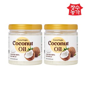 [코코넛오일 100%] 장수농가 코코라이프 엑스트라버진 코코넛오일, 2세트, 500ml