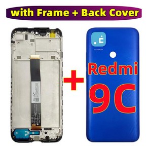 샤오미 Redmi 9 9A 9C LCD 디스플레이 터치 스크린 디지타이저 레드미 M2004J19AG 어셈블리 교체 부품, 1개, 10 9C Blue Cove