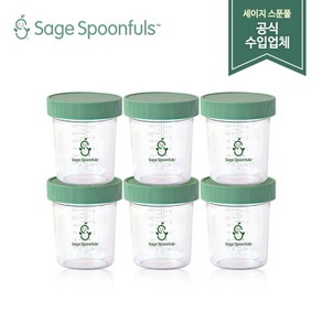 [세이지 스푼풀] [세이지스푼풀]NEW 유리 180ml 3P 2개세트/유리 이유식용기/이유식식기/이유식 보관용기, 1개입, 6개