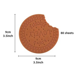 휴대용 초콜릿 메모장 물린 비스킷 노트 책 메모지 사무실 학교, 1개, 3.Biscuits