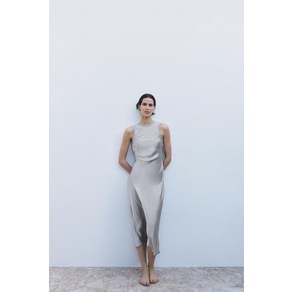 자라 ZARA 울 콤비 새틴 원피스 3039002826 599533