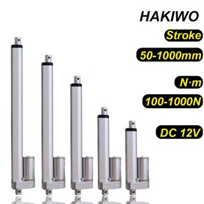 리니어모터 전동실린더 전기 HAKIWO 맞춤형 선형 액추에이터 드라이브 모터 스트로크 60 mm/s 속도 12V 24V 100mm 200mm 400mm 600mm 800mm 10, [01] Stoke 50mm, [05] 12V 100N 90mm s