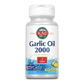 KAL Galic Oil 2000 Softgels 100 Count KAL 마늘 오일 2000 소프트젤 100개, 1개, 250정