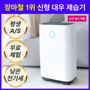 [초고속 습기제거] 25년형 대우 제습기 24L 대용량 자동 가정용 업소용 이동식 먼지필터포함, 화이트
