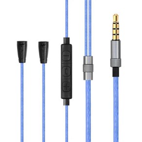 [호환용] 젠하이저 이어폰 교체 가능 단결정 구리 케이블 IE80S 3.5mm ~ 2 핀, 01 blue