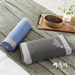 [2개세트] 박술녀 순면자수 프리미엄 메밀 경추목 베개 세트 : 정국베개 / 두피열 깊은잠 / 빠른배송 / 선물추천 / 쾌속건조