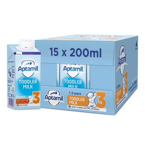 Aptamil 3 Toddle Milk Ready to Dink 1-3 Ys 압타밀 3단계 토들러 밀크 액상분유 1-3살 200ml 15개입, 15개, 15개