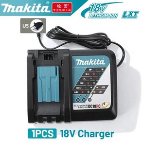 Makita 기존 DC18RC 리튬 이온 배터리 3A 충전기 18V 14.4V BL1860B BL1850B BL1840 BL1830 BL1820 BL1415, 05 DC18RC x1-US, 1개