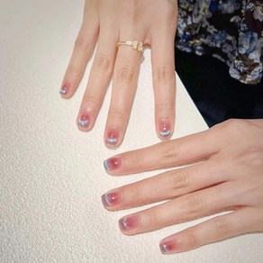 떨샵 자석 글리터 네일팁 파츠 셀프네일 붙이는 간편 인조손톱, 1개, NAIL-N707