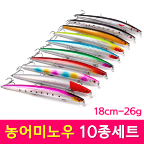 MEN피싱 농어 미노우 18cm 26g 배스루어 플로팅 미노우 하드베이트 빅베이트