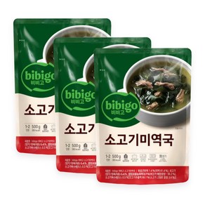 CJ 비비고 양지살 소고기 미역국 500g 4개, 3개