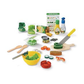 멜리사앤더그 샐러드 만들기 세트 주방놀이 / Melissa & Doug Slice and Toss Salad Play Set, 1개