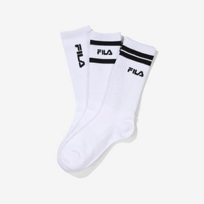 [FILA] 변형 로고 장목양말 3매입 (FS3SCF5358X_WHI)