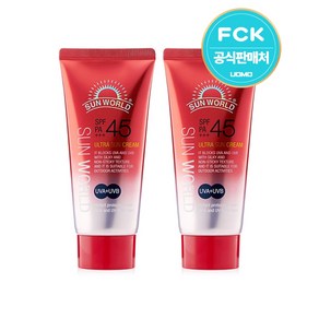 휠라 썬월드 울트라 선크림 1+1 SPF45 PA++ 최신상품, 썬월드 울트라 선크림 썬크림 1+1 / SPF45+ P, 2개, 100ml