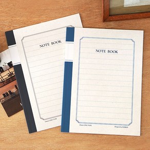 어른 넓은 칸 노트 라인 유선 클래식 캘리그라피 필사 노트, [E4 02-006499] 블루
