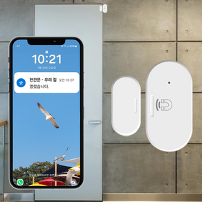스마트싱스 문열림 센서 - 투야 지그비 스마트 도어 센서 스마트홈 SMARTTHINGS ZigBee Tuya, 1개