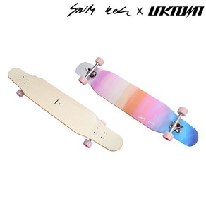 언노운 SMITH KERK 콜라보 댄싱롱보드 116cm 티툴구성 스케이트보드, UN Oange Pink Blue, 1개