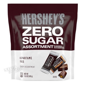 허쉬 제로 슈가 초콜릿 캔디 대용량 2가지맛 439g HERSHEY'S ZERO SUGAR CHOCOLATE, 1개