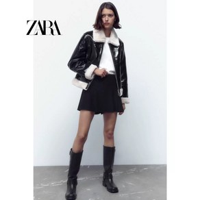 ZARA 자라 더블 페이스드 유광 숏무스탕