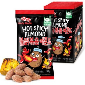 HALAL 넛츠홀릭 불닭볶음 아몬드 30g x 8, 8개