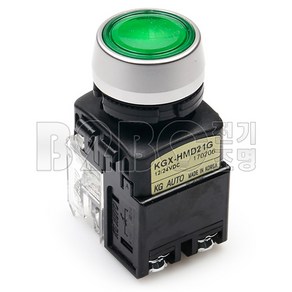 조광형누름버튼스위치-KGX-HMD21-녹-고급형22파이-DC12/24V-PBL/LED, 1개