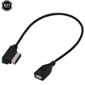 USB AUX 케이블 음악 MDI MMI AMIUSB 암 인터페이스 오디오 AUX 어댑터 데이터 와이어 아우디 A3 A4 A5 A6 Q5 폭스바겐 MK5 용, 1.Black, 1개