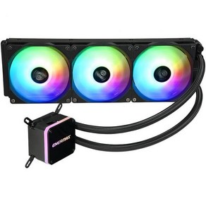 Enemax CPU 쿨러 Liqmax III 360 A RGB AIO 액체 냉각기 360mm 라디에이터 120mm ARGB PWM 팬 인텔 LGA1700 AMD AM5용 5년, 1개