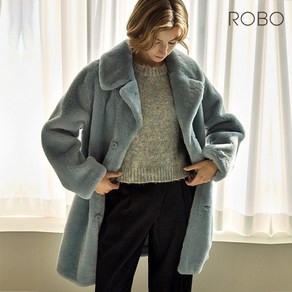 [온플] 로보 24FW 스페인 라도마 리버시블 카라 하프 무스탕