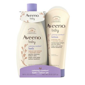 Aveeno Baby 카밍 컴포트 바스 & 로션 세트, 1개