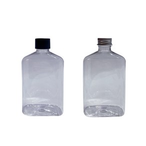 밀크티병 280ml 사각 납작병 더치 쥬스 음료 병 플라스틱 보틀 용기 1개, [어깨중간] 사각납작병 280ml, 블랙
