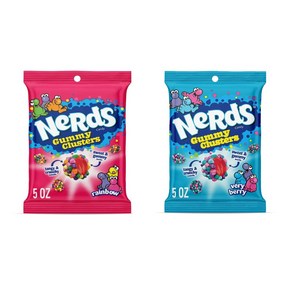 [Neds] [1+1] 너드 구미 클러스터 레인보우 1개 + 너드 구미 클러스터 베리베리 141g 1개 Neds 젤리 너드 로프 젤리 Neds Rope Gummy Candy, 1세트