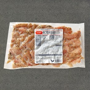 제이케이푸드 에쓰푸드 차그릴허브치킨 500g (드라이) 허브닭가슴살 피자토핑, S 차그릴허브치킨(드라이아이스), 1개