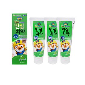 뽀로로 안심 치약 80g /사과향 무불소, 3개