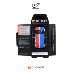 GRUV GEAR 프렛랩 스트링뮤터 FetWaps Wold Flag [Red-White-Blue], Small, 1개