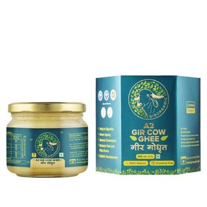 인도정품 GiOganic A2 Pue Ghee 기버터 - 250 ml100% 기르카우 버터 목초사육 프리미엄 전통 버터, 1개, 250ml