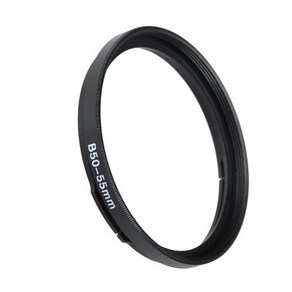 Fotodiox Step Up Filter Adapter Ring for Hasselblad Bayonet 50 B50 - 55mm Anodized Black Metal Fil