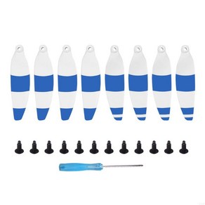 미니 드론 교체용 다채로운 프로펠러 블레이드 저소음 및 퀵 릴리스 53CF, [01] Blue, 01 Bundle 1
