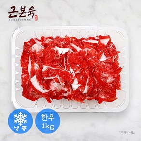 [근본육] 1등급 이상 한우 소불고기 목심 앞다리 불고기용 샤브샤브용 1kg (냉동)