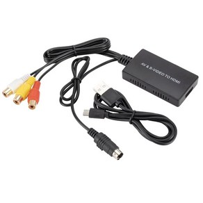 AV S 엔드 to HDMI 컨버터 RCAHDMI S 터미널 to HDMI 컴포지트 비디오 케이블 AVHDMI HDTV 셋톱 박스 DVD용, AV S-VIDEO to HDMI, AV S-Video to HDMI