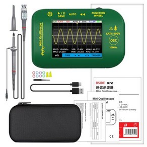 OT2 디지털 오실로스코프 멀티미터 LCD 디스플레이 데이터 저장 그래픽 테스터 수리 도구 10MHz 48MSas 신호 발생기 오실로스코프 오실로스코프파형 디지털오실로스코프 휴대용, 1개