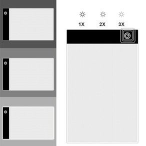 스페셜라이즈 라이트박스 논슬립 A4 드로잉 패드 3단계 LED 디밍 컨틀롤, 1개