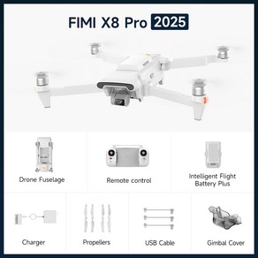 FIMI X8 Po 2025 드론 GPS AI 슈퍼 나이트 비디오 4K 60fps 20km 범위 3 축 짐벌 1/1.3 인치 48Mp CM, 02 X8Po 2025 plus, 01 CHINA, 02 우리에게, 1개