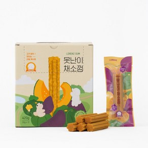 로렌츠 못난이 채소 강아지 껌 오래먹는간식 21p +유피아 사은품 증정, 1개, 420g