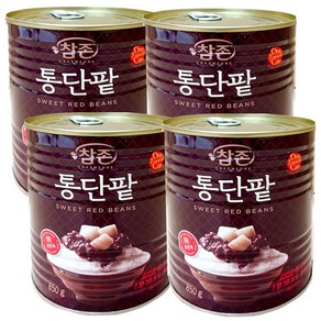 참존 빙수팥 통단팥 캔, 850g, 4개